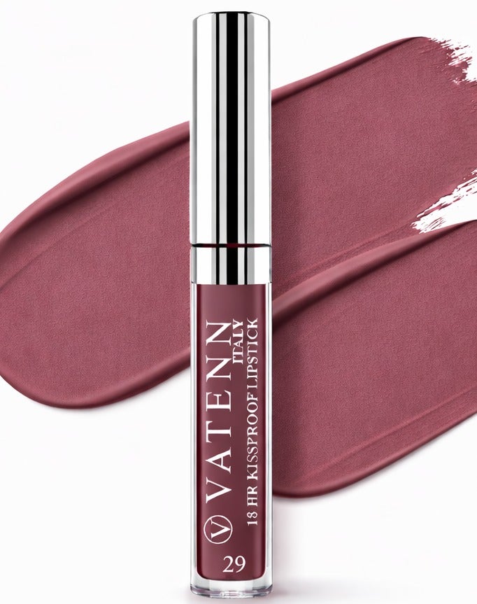 VATENN ITALY 18 Hr Kissproof Lipstick 29 Matte liquid lipstick, Lead-Free ,No Dry Feel, Weightless Feel, Vinyl Ink Kissproof /Lip Lingerie Transfer-Proof, All Day Wear. - Image 1